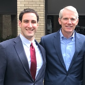 Aaron Kahn and Senator Rob Portman