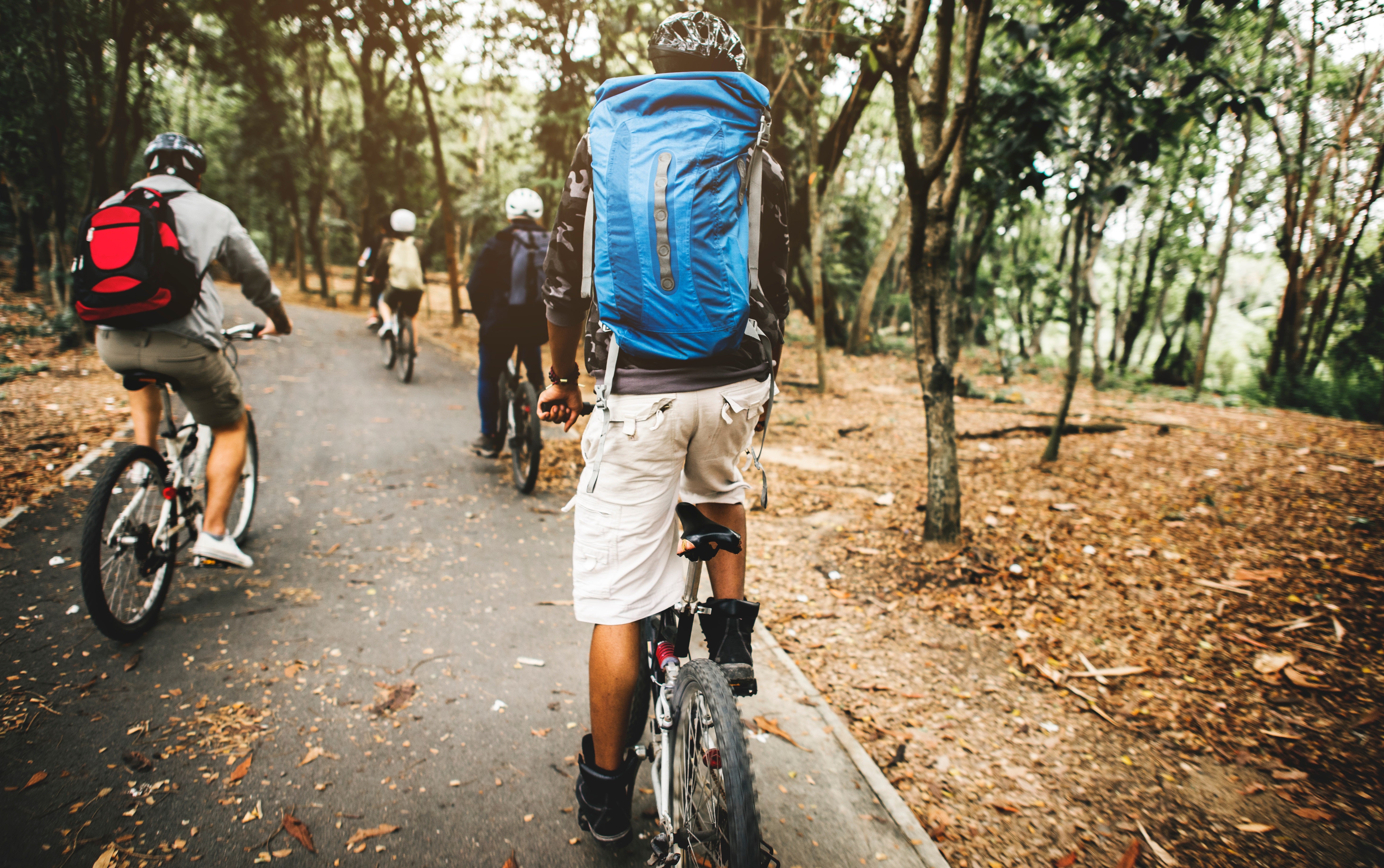 Students Riding Bikes