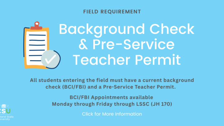 Background check and preservice teacher permit