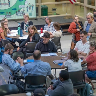 Levin School Class in Atrium