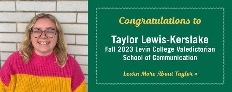 Meet The Levin College’s Fall 2023 Valedictorian Taylor Lewis-Kerslake