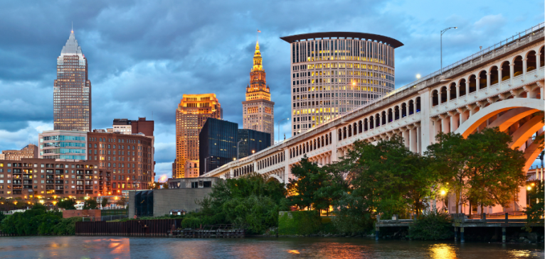 Cleveland in the Early Evening