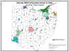 Census 2000 Urbanized areas in Ohio including Urban Clusters